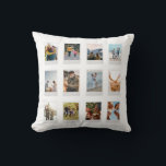Personalised Instant Film 12 Photo Collage Cushion<br><div class="desc">Create your own photo collage throw pillow featuring 12 of your favourite pictures in an instant film style frame.</div>
