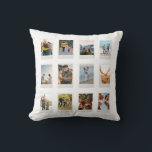 Personalised Instant Film 12 Photo Collage Cushion<br><div class="desc">Create your own photo collage throw pillow featuring 12 of your favourite pictures in an instant film style frame.</div>