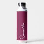 Personalised Insulated Water Bottle – Burgundy<br><div class="desc">Stay stylish and hydrated with this personalised insulated bottle, featuring your custom name in elegant white script on a rich burgundy background. With its double-wall construction, this bottle keeps beverages cold or hot for hours—making it perfect for daily use at work, the gym, or on the go. The minimalist design...</div>