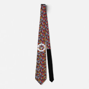 Personalised Interlocking Circular Pattern Tie