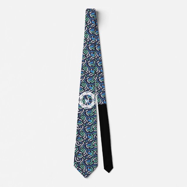 Personalised Interlocking Circular Pattern Tie (Front)