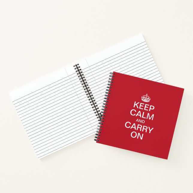 Personalised internet meme KEEP CALM and CARRY ON Notebook (Inside)