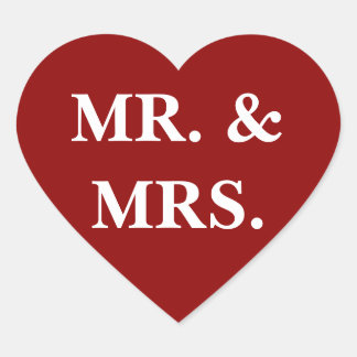 Personalised Invitation Dark Red Heart Sticker