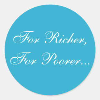 Personalised Invite Pen Ink Blue Classic Round Sticker