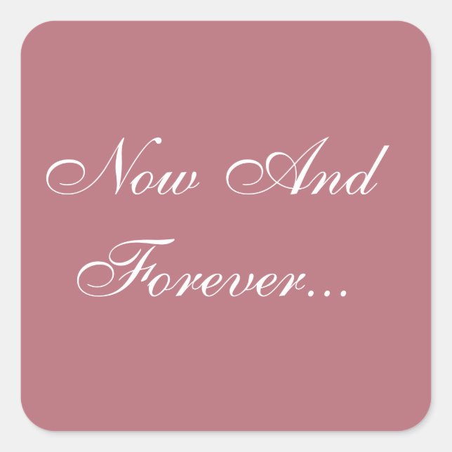 Personalised Invites Rose Gold Square Sticker (Front)