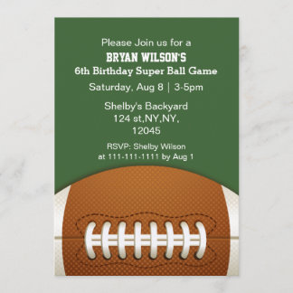 Personalised Invites Sports Party football theme