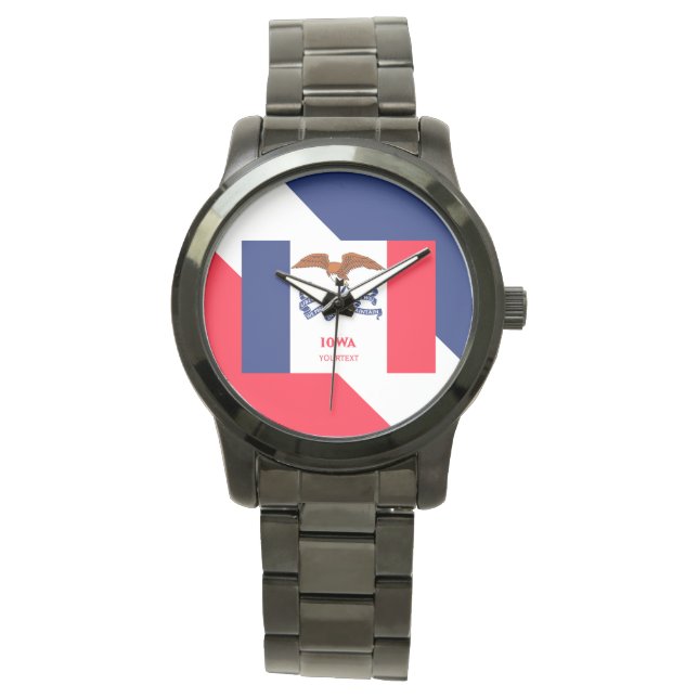 Personalised Iowa State Flag Design Watch (Front)
