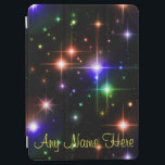 Personalised iPad Smart Cover with Colourful Stars<br><div class="desc">This cute iPad cover features a design of colourful stars over a black background. The design is personalised with a place to enter your name.</div>