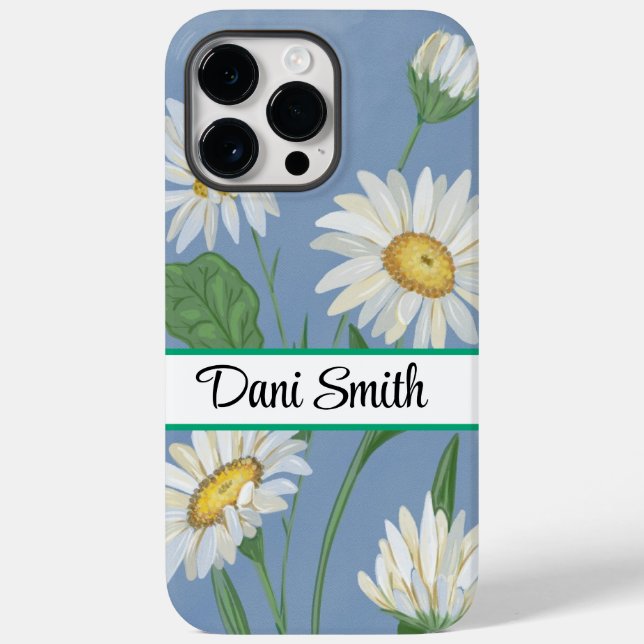 Personalised iPhone 14 Pro Max case floral (Back)