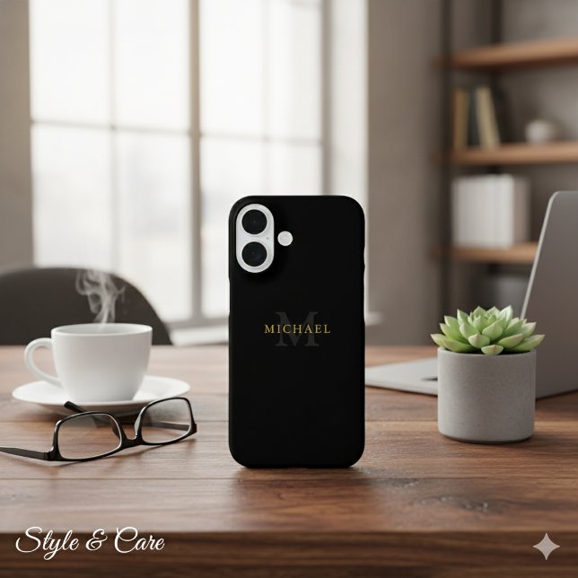 Personalised iPhone 16 Case with Name & Initial (Personalized iPhone 16 Case with Name & Initials)