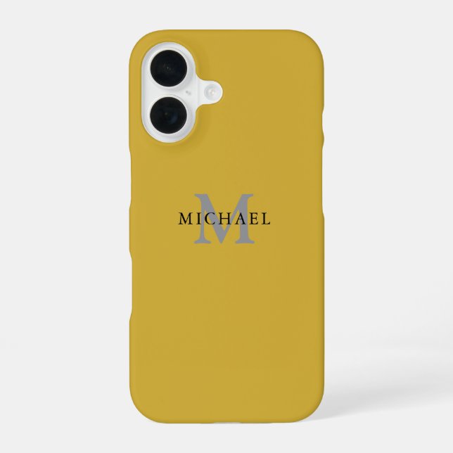 Personalised iPhone 16 Case with Name & Initial (Back)