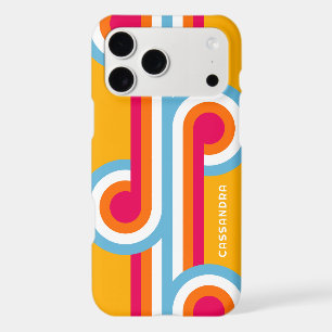 Personalised iPhone Case With Colourful Retro Art