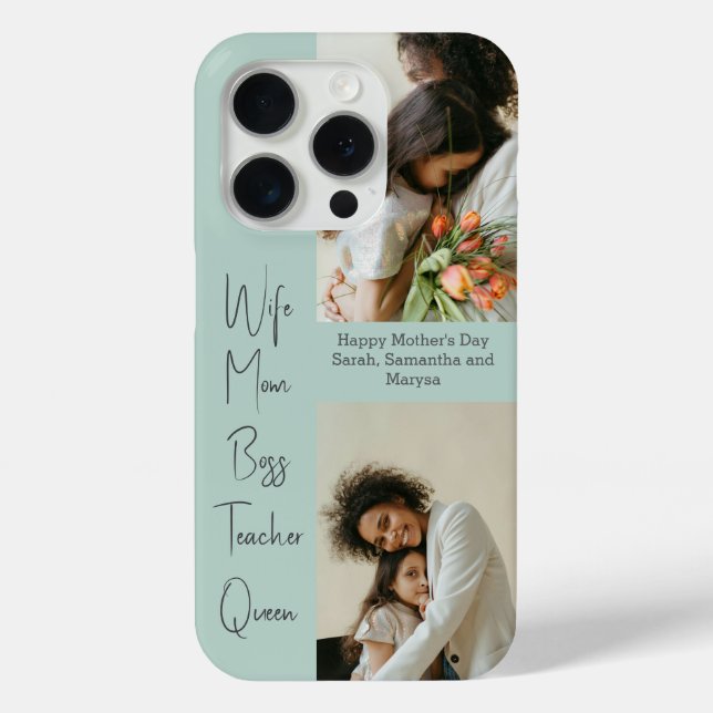 Personalised iPhone Case with Photo Collage | Text (Back)