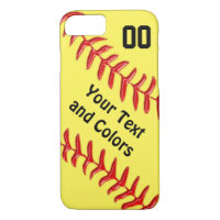 Personalised iPhone Softball Phone Cases