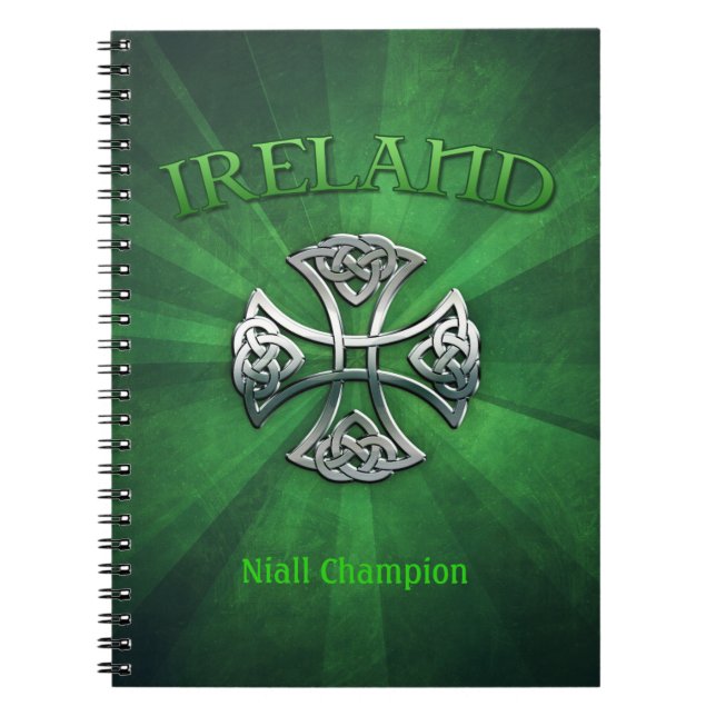 Personalised Ireland Celtic Cross Notebook (Front)