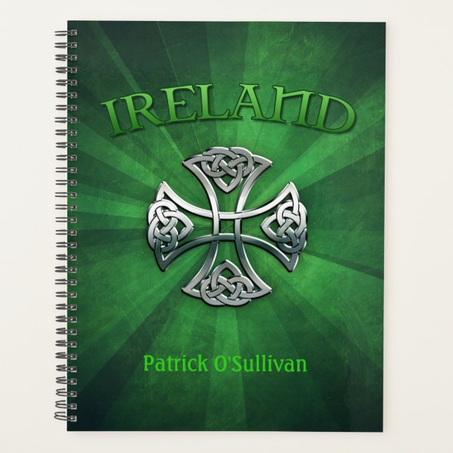 Personalised Ireland Celtic Cross Planner (Front)