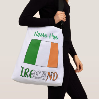 Personalised Ireland Flag Heritage Crossbody Bag