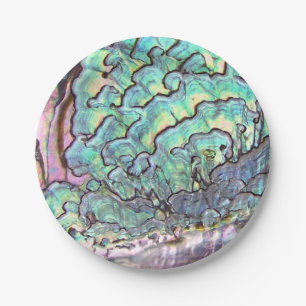 Personalised Iridescent Beautiful Natural Abalone Paper Plate
