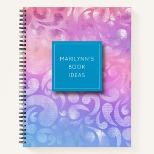 Personalised Iridescent Pastel Notebook