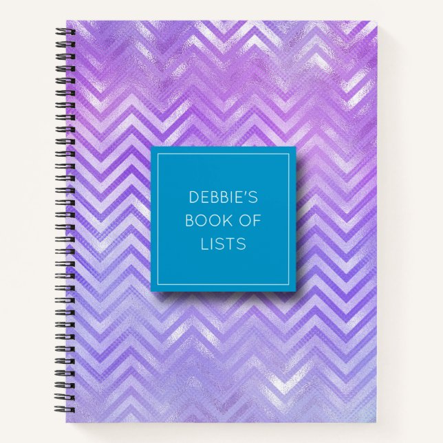 Personalised Iridescent Pattern Notebook (Front)