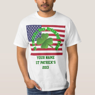 Personalised Irish american St Patrick's day T-Shirt