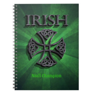 Personalised Irish Celtic Cross Notebook