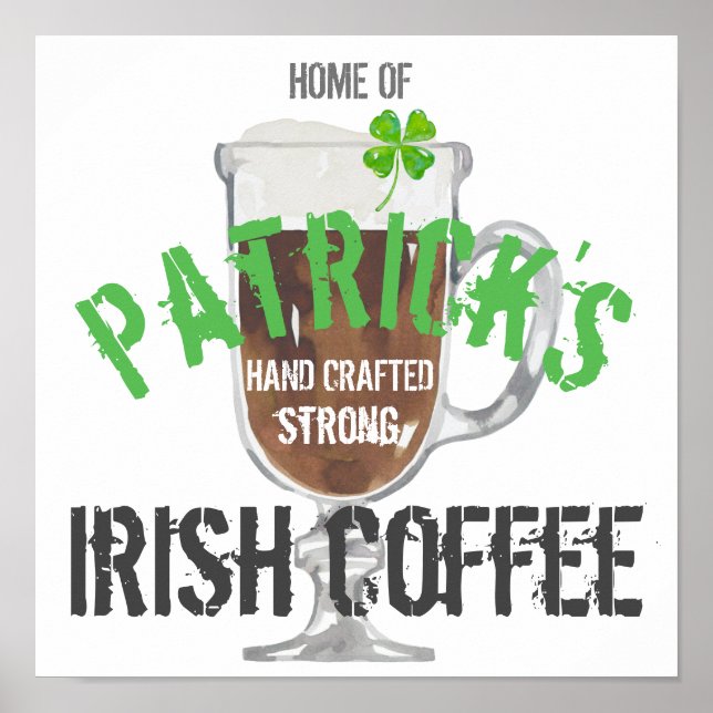 Personalised Irish Coffee Poster (Front)