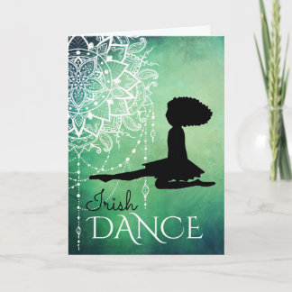 Personalised Irish Dance Beautiful Green Birthday Card