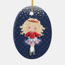 Personalised Irish Dance Blonde Girl Christmas 