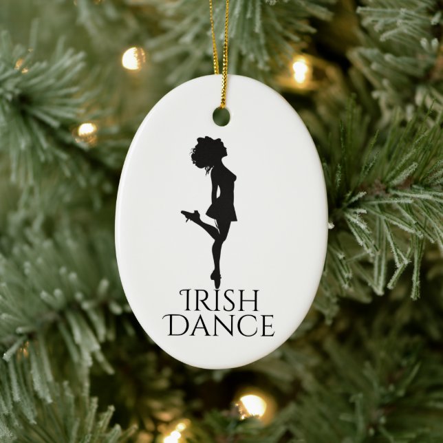Personalised Irish Dance Hard Shoe Christmas Ceramic Ornament (Tree)