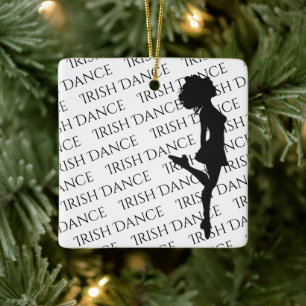 Personalised Irish Dance Hard Shoe Christmas Ceramic Ornament