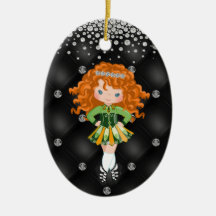 Personalised Irish Dance Redhead Girl Christmas 