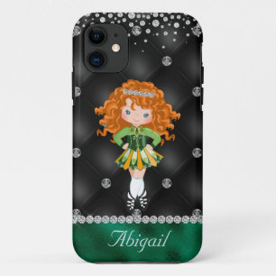 Personalised Irish Dance Redhead Girl Soft Shoe Ca iPhone 11 Case