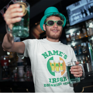 Personalised Irish Drinking Team 3  T-Shirt