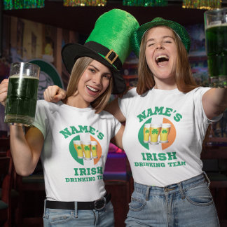 Personalised Irish Drinking Team 3 Women's T-Shirt