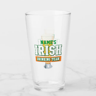 Personalised Irish Drinking Team Pint Glass