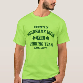 Personalised Irish Drinking Team St Patrick's Day T-Shirt