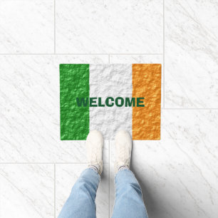 Personalised Irish Flag Design Doormat
