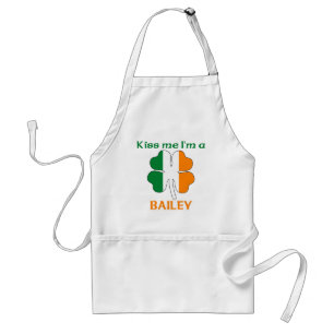 Personalised Irish Kiss Me I'm Bailey Standard Apron