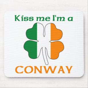 Personalised Irish Kiss Me I'm Conway Mouse Pad
