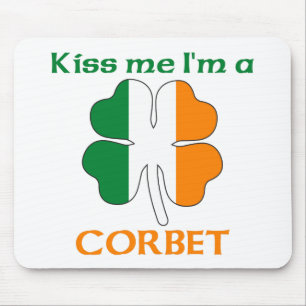 Personalised Irish Kiss Me I'm Corbet Mouse Pad