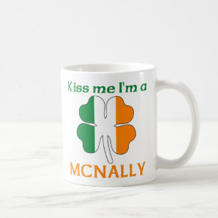 Personalised Irish Kiss Me I'm Mcnally Coffee Mug