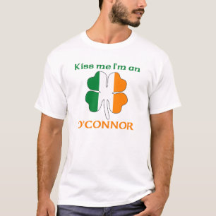 Personalised Irish Kiss Me I'm O'Connor T-Shirt