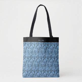 Personalised Irish Music Instrument Shoulder Tote Bag