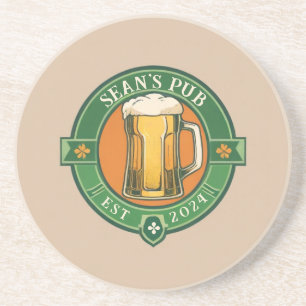 Personalised Irish Pub Coaster with Custom Name