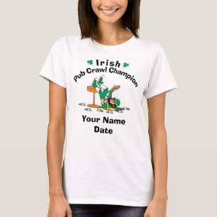 Personalised Irish Pub Crawl Champion T-Shirt