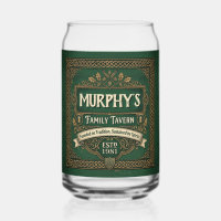 Personalised Irish Pub Family Tavern Vintage Green