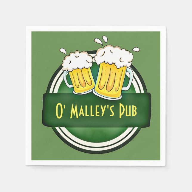 Personalised Irish Pub Napkin (Front)