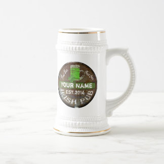 Personalised Irish pub sign Beer Stein