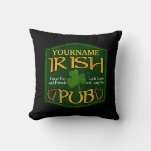 Personalised Irish Pub Sign Cushion